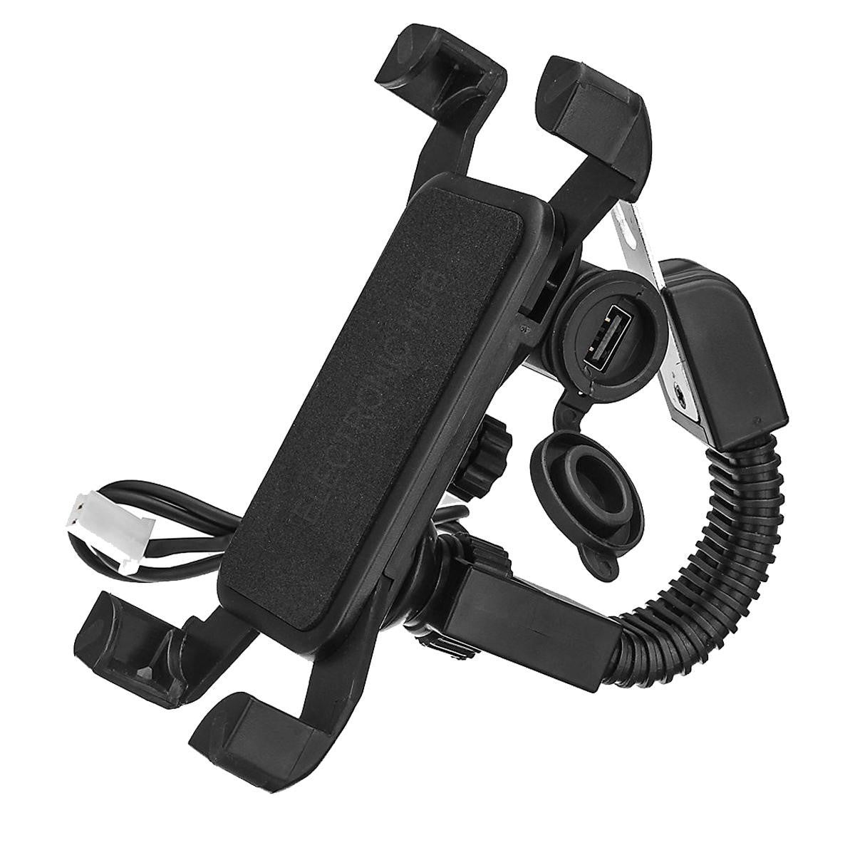 Mobile Phone Holder with USB Charger Bike Mobile Charging Holder