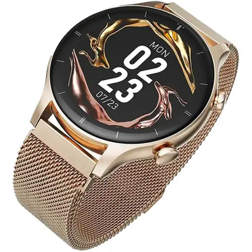 G-TiDE R1 Classic Gold Bluetooth Calling Smart Watch