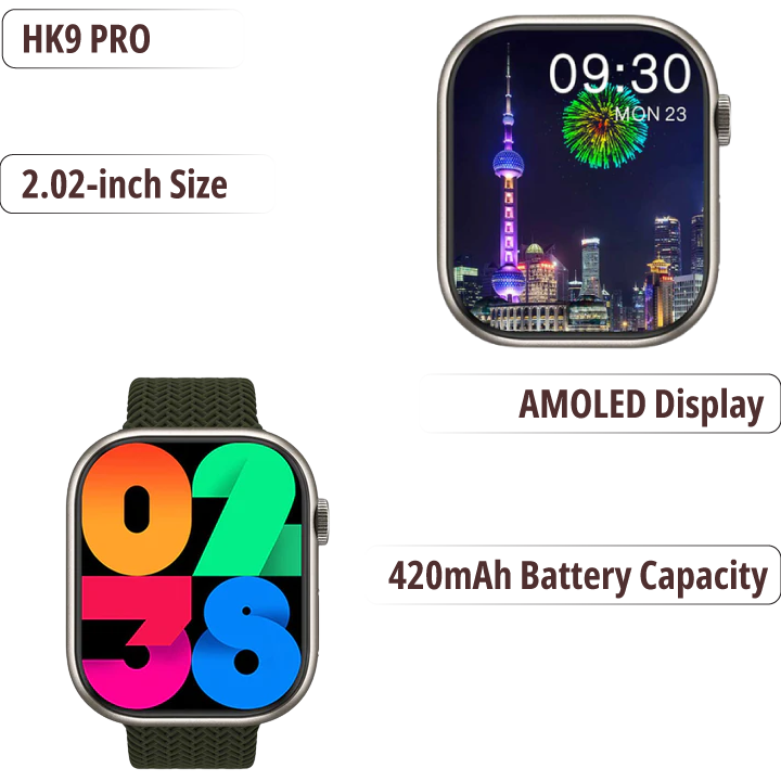 HK9 Pro Smart Watch (1 Strap)